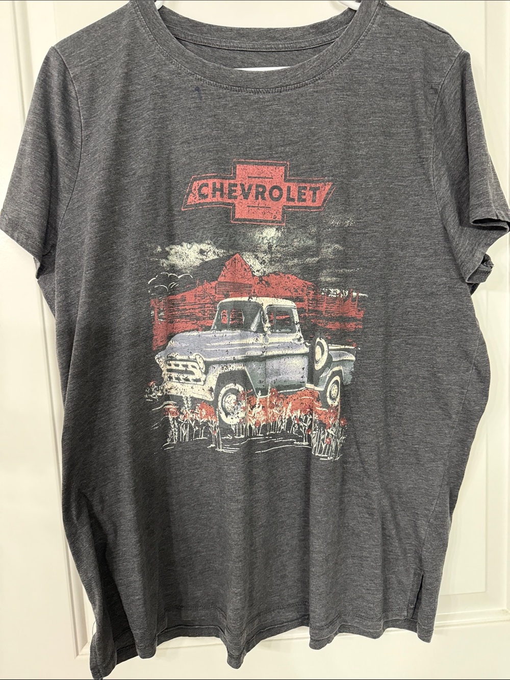 Maurices Gray Chevrolet Graphic Short Sleeve Tee
